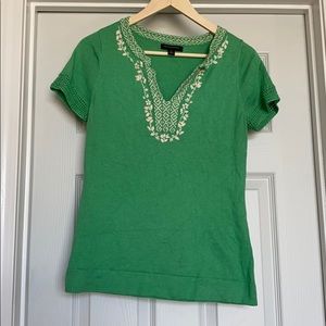 Green Banana Republic shirt with detailing